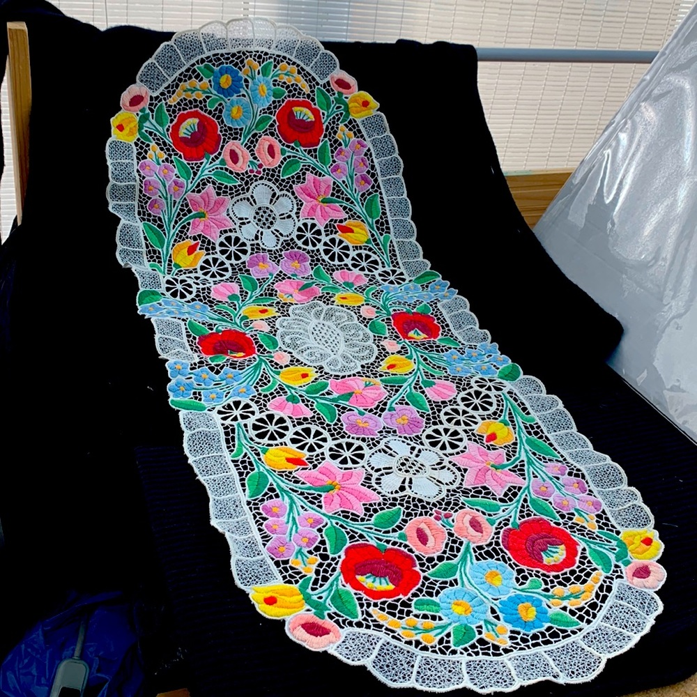 Embroidered Center Piece From Indonesia.